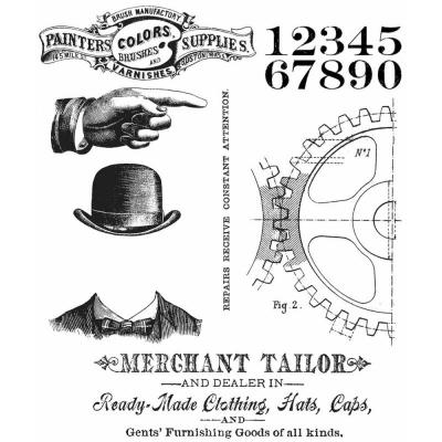Stampers Anonymous Tim Holtz Cling Stamps - Dapper